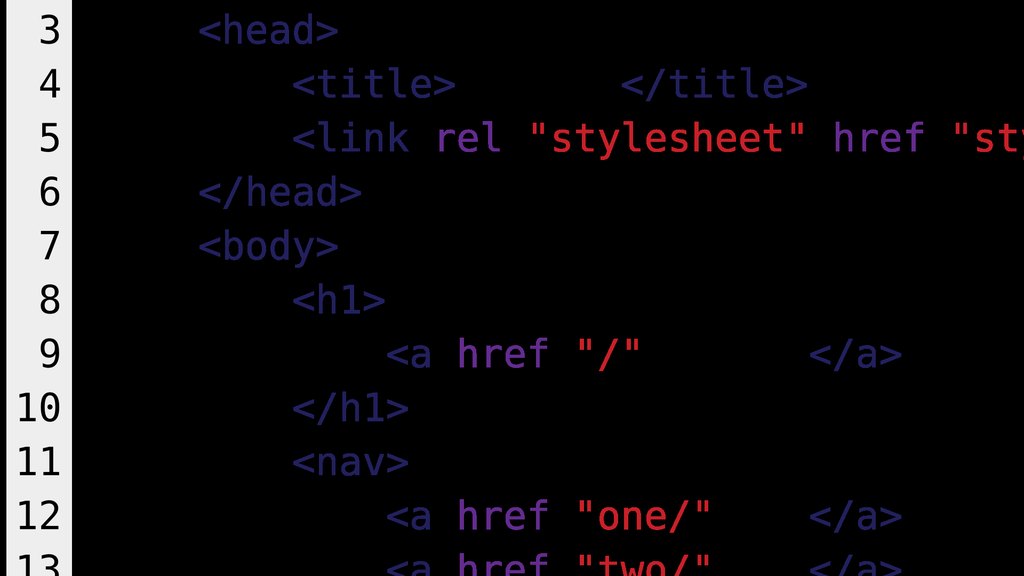 屏幕上的一段 HTML 代码